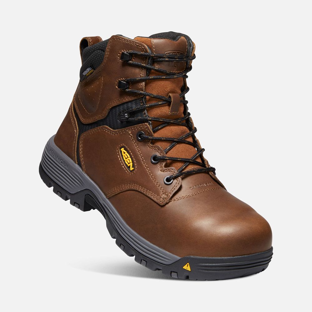 Keen Trekking Bot Erkek Kahverengi - Chicago 6\" Internal Met Waterproof (Carbon-Fiber Toe) - Türkiye